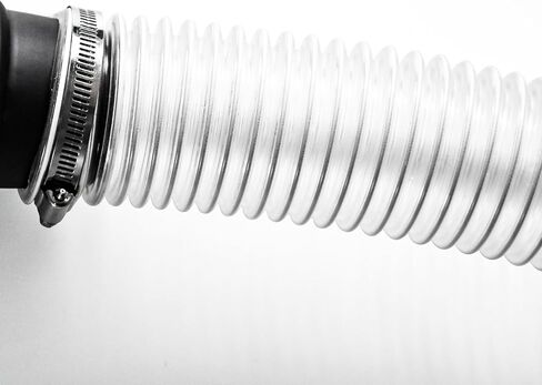 خرطوم جمع الغبار PVC من NEAGLORY مقاس 6.35 سم × 50.8 سم، دخان شفاف مرن مقاوم للثقب مع ملف سلك فولاذي كربوني لأنظمة جمع الغبار، عبوة واحدة in Kuwait