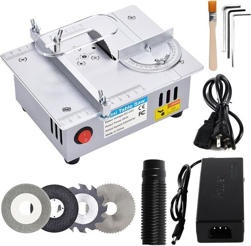 YXQ Mini Table Saw S3 Portable Precision Craft Table Saw, 1/2" Adjustable Cut Depth, Seven Speed Adjustable Power Supply, Small Hobby Table Saw for DIY Woodworking Metal Plastic Cutting in Saudi Arabia