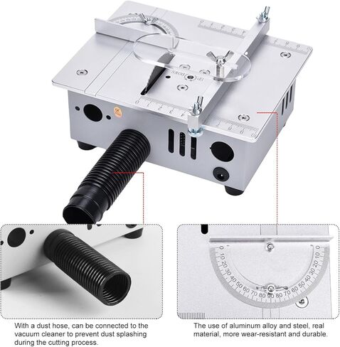 YXQ Mini Table Saw S3 Portable Precision Craft Table Saw, 1/2" Adjustable Cut Depth, Seven Speed Adjustable Power Supply, Small Hobby Table Saw for DIY Woodworking Metal Plastic Cutting in Saudi Arabia