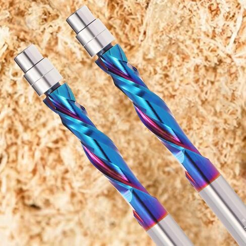 لقمة توجيه لولبية مضغوطة بقص 1/2 بوصة، لقمة توجيه حلزونية للأعلى مع محمل سفلي، طول القطع 1-5/8 بوصة، لقمة تشذيب مغلفة بقطع فلوش، لقمة نمط للأعمال الخشبية in Kuwait