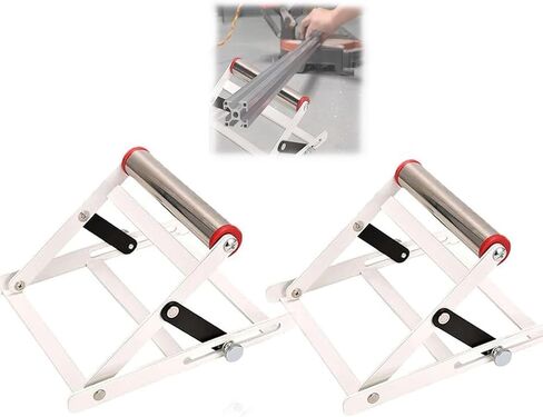 Adjustable Cutting Machine Support Frame, Table Saw Stand Height Adjustable,Cutting Machine Attachment，Material Rack（2pc）, white in Saudi Arabia
