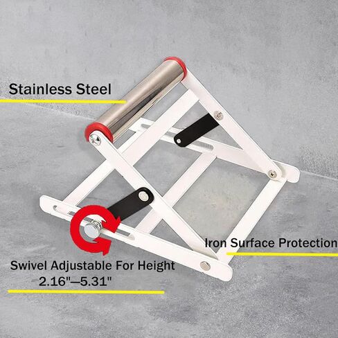 Adjustable Cutting Machine Support Frame, Table Saw Stand Height Adjustable,Cutting Machine Attachment，Material Rack（2pc）, white in Saudi Arabia