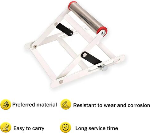 Adjustable Cutting Machine Support Frame, Table Saw Stand Height Adjustable,Cutting Machine Attachment，Material Rack（2pc）, white in Saudi Arabia