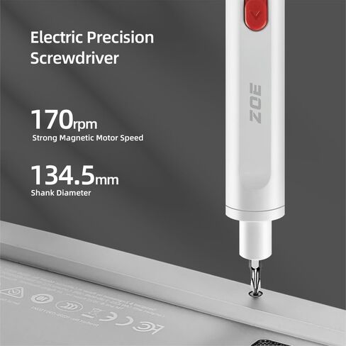 Electric screwdriver cordless set,40-in-1 precision screwdriver set with LED light and 20 S2 magnetic Bits,Small tool kit for Phones,Laptops,Watches,Electronics,Mini battery powered screwdriver set in Saudi Arabia