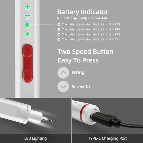 Electric screwdriver cordless set,40-in-1 precision screwdriver set with LED light and 20 S2 magnetic Bits,Small tool kit for Phones,Laptops,Watches,Electronics,Mini battery powered screwdriver set in Saudi Arabia