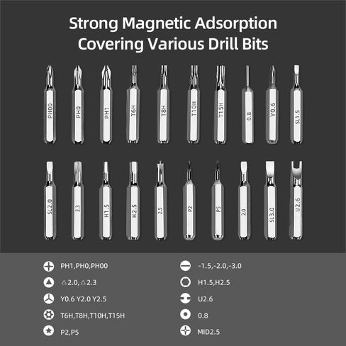 Electric screwdriver cordless set,40-in-1 precision screwdriver set with LED light and 20 S2 magnetic Bits,Small tool kit for Phones,Laptops,Watches,Electronics,Mini battery powered screwdriver set in Saudi Arabia