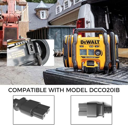 13.8V N557514 DCC020IB Tire Inflator Charger Compatible with DeWalt DCC020IB Battery DEWALT DCC020i 20V MAX Tire Inflator Cordless Air Compressor Type DCC020IB-CA type 1 Power Cord Adapter in Saudi Arabia