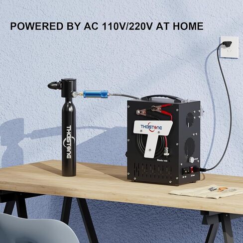 PCP Air Compressor,4500Psi/30Mpa,Auto-Stop, Built-in Oil/Water-Free Separator Filter, Powered by Car 12V DC or Home 110V AC, Paintball/Scuba Tank Compressor in Saudi Arabia