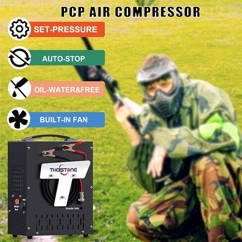 PCP Air Compressor,4500Psi/30Mpa,Auto-Stop, Built-in Oil/Water-Free Separator Filter, Powered by Car 12V DC or Home 110V AC, Paintball/Scuba Tank Compressor in Saudi Arabia