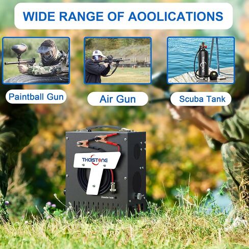 PCP Air Compressor,4500Psi/30Mpa,Auto-Stop, Built-in Oil/Water-Free Separator Filter, Powered by Car 12V DC or Home 110V AC, Paintball/Scuba Tank Compressor in Saudi Arabia