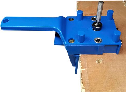 Improved Handheld Dowel Jig Kit, Dowling Jig 14-Piece Accessory Set for Efficient Corner Edge Surface Joints Works with Lumber 1/2" to 1-1/2" Thick （Yellow） in Saudi Arabia