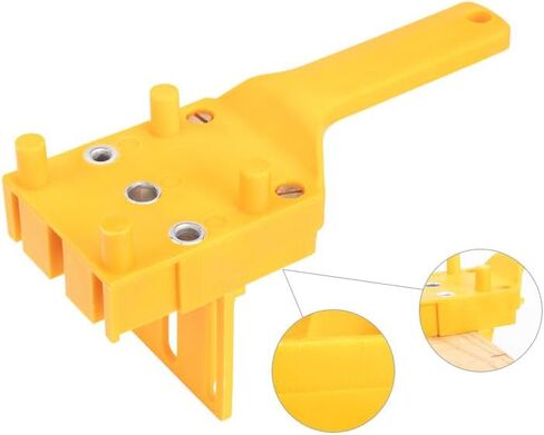 Improved Handheld Dowel Jig Kit, Dowling Jig 14-Piece Accessory Set for Efficient Corner Edge Surface Joints Works with Lumber 1/2" to 1-1/2" Thick （Yellow） in Saudi Arabia