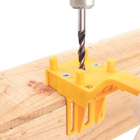 Improved Handheld Dowel Jig Kit, Dowling Jig 14-Piece Accessory Set for Efficient Corner Edge Surface Joints Works with Lumber 1/2" to 1-1/2" Thick （Yellow） in Saudi Arabia