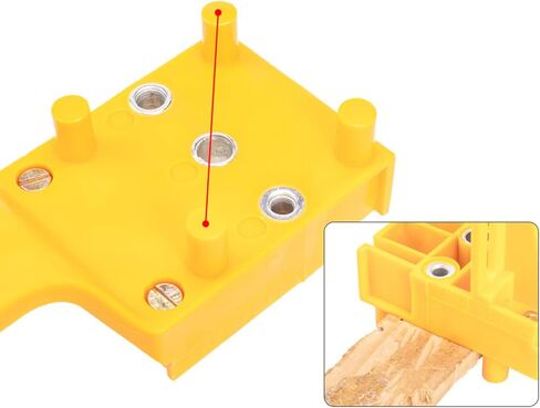 مجموعة أدوات وتد محمولة محسنة، مجموعة ملحقات مكونة من 14 قطعة لمفاصل سطح حافة الزاوية الفعالة تعمل مع الخشب بسمك 1/2 بوصة إلى 1-1/2 بوصة (أصفر) in Kuwait