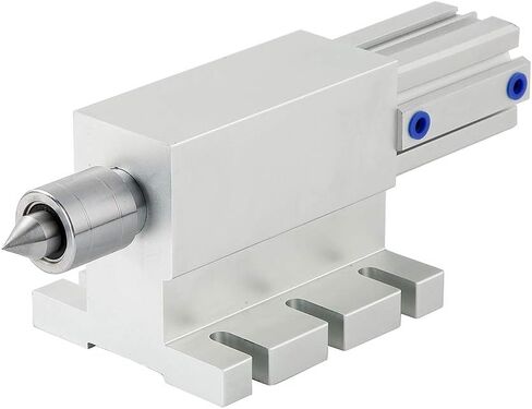 CNCTOPBAOS هوائي Tailstock متحرك أعلى كشتبان CNC حفارة رأس الفهرسة للمحور الروتاري A المحور الرابع المحور الرابع CNC جهاز التوجيه آلة Tailstock بالقطع مركز طحن مخرطة ارتفاع المركز 65 مم in Kuwait