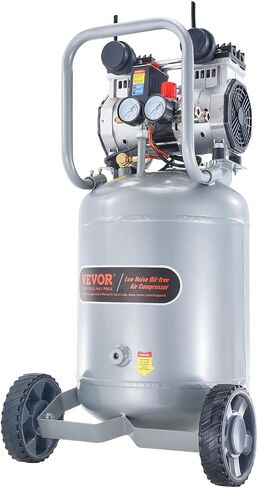 VEVOR 13 Gallon Air Compressor, 2HP 4.6 SCFM@90PSI Oil Free Air Compressor Tank with 125PSI Max Pressure, 66dB Ultra Quiet Compressor for Auto Repair, Spray Painting, Woodwork Nailing, 120 Volts in Saudi Arabia