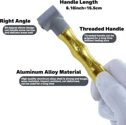 90 Degree Flex Shaft Rotary Tool Handpiece, 41pcs Right Angle Flexiable Shaft Hand Piece Attachment Set Compatible with Flex Shaft Grinder, Bench Polisher, Electric Drill in Saudi Arabia