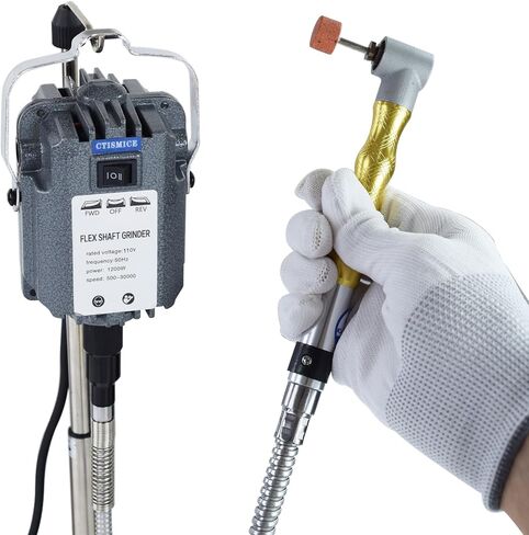 90 Degree Flex Shaft Rotary Tool Handpiece, 41pcs Right Angle Flexiable Shaft Hand Piece Attachment Set Compatible with Flex Shaft Grinder, Bench Polisher, Electric Drill in Saudi Arabia