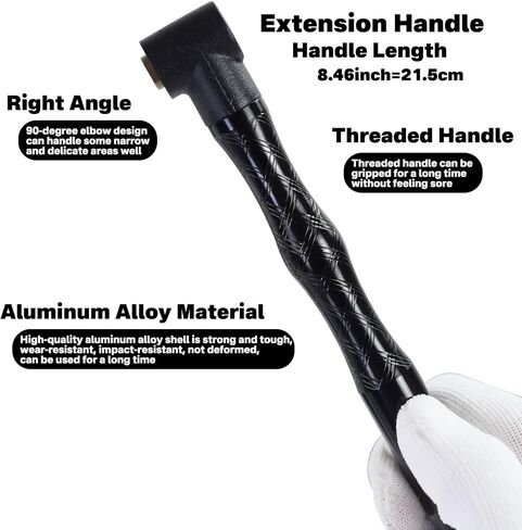 90 Degree Flex Shaft Rotary Tool Handpiece, 41pcs Right Angle Flexiable Shaft Hand Piece Attachment Set Compatible with Flex Shaft Grinder, Bench Polisher, Electric Drill in Saudi Arabia