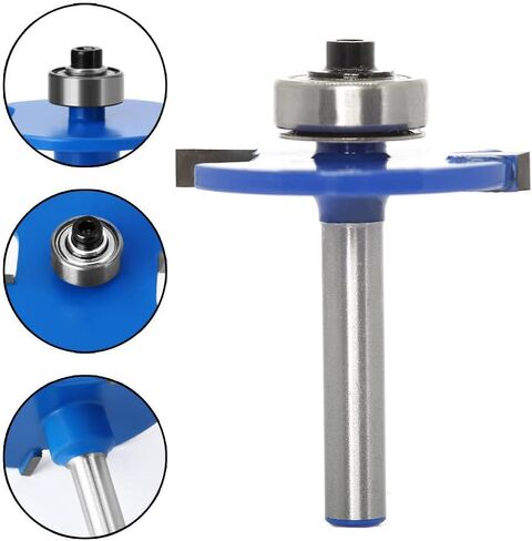 sinoprotools البسكويت راوتر بت 1/4 بوصة عرقوب، البسكويت المشترك فتحة القاطع راوتر بت، الخشب البسكويت فتحة القاطع، أداة قطع النجارة (الأزرق، 10 #) in Kuwait