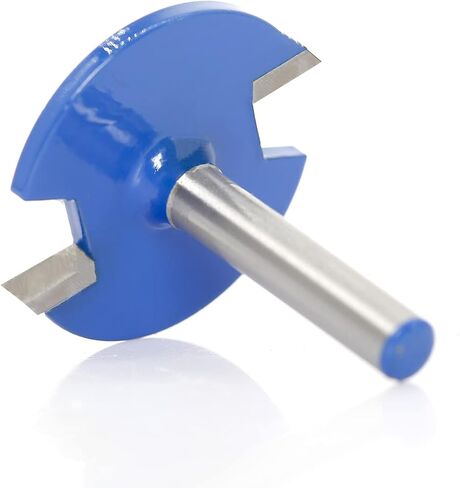 sinoprotools البسكويت راوتر بت 1/4 بوصة عرقوب، البسكويت المشترك فتحة القاطع راوتر بت، الخشب البسكويت فتحة القاطع، أداة قطع النجارة (الأزرق، 10 #) in Kuwait