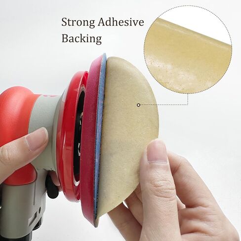 50pcs PSA Sanding Discs - [5 Inch x 180 Grit] No Hole C-Weight Self Adhesive Sticky-Back Sandpaper for Automotive Car Paint Woodworking Metal Finishing Use, Aluminum Oxide, Round in Saudi Arabia