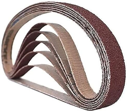 STARCKE Premium 1/2" x 18" Ceramic Cloth Narrow Sanding Air File Belts - for Metal, Car Restoration and Composites (10 Pack, 40 Grit) in Saudi Arabia