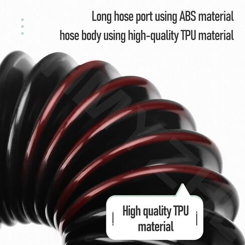 استبدال خرطوم المكنسة الكهربائية WHMYZHL 14-37-0016 لمكنسة Milwaukee M18 PACKOUT 0970-20، يناسب مجموعة خرطوم Vac 18 فولت 2.5 جالون للمتجر الرطب/الجاف، أسود، WH-0016-105 in Kuwait