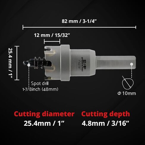 S&F STEAD & FAST Pilot Hole Drill Bit, 2 Pack | Replacement Pilot Bit for Carbide Hole Saw in Saudi Arabia