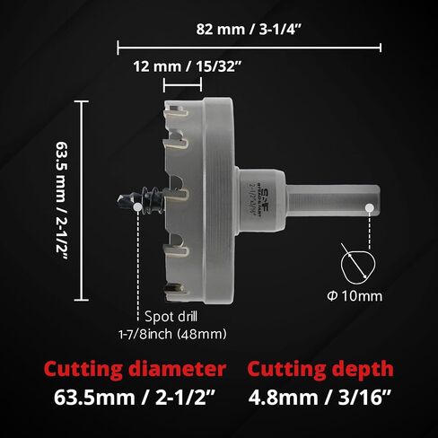 S&F STEAD & FAST Pilot Hole Drill Bit, 2 Pack | Replacement Pilot Bit for Carbide Hole Saw in Saudi Arabia