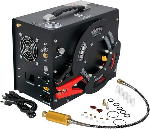 TUXING PCP Air Compressor,4500Psi 30Mpa High Pressure Air Pump, Built-in DC12V/AC120V Power Converter,Auto-Stop,Paintball and Scuba Tank Compressor in Saudi Arabia