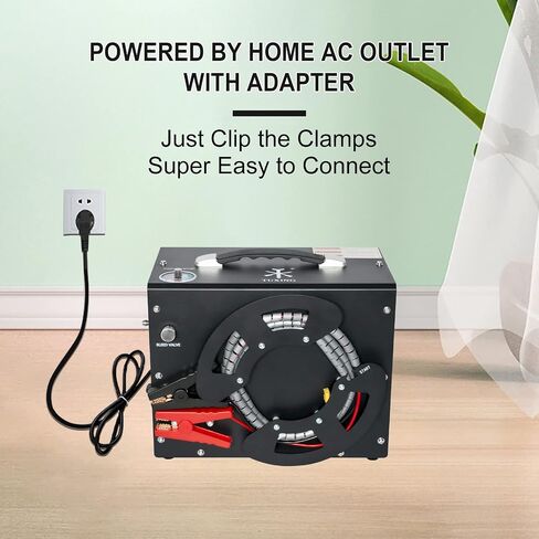 TUXING PCP Air Compressor,4500Psi 30Mpa High Pressure Air Pump, Built-in DC12V/AC120V Power Converter,Auto-Stop,Paintball and Scuba Tank Compressor in Saudi Arabia