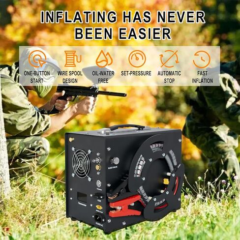 TUXING PCP Air Compressor,4500Psi 30Mpa High Pressure Air Pump, Built-in DC12V/AC120V Power Converter,Auto-Stop,Paintball and Scuba Tank Compressor in Saudi Arabia