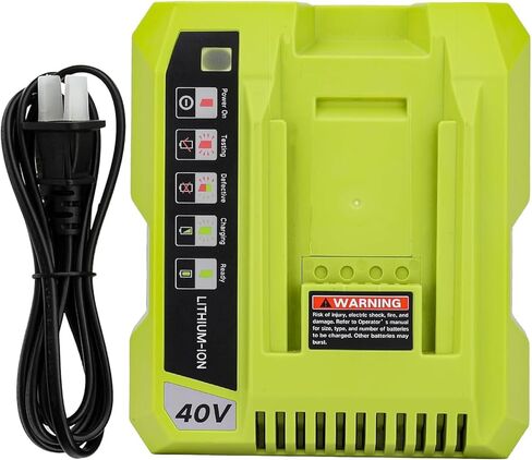OHYES BAT OP401 40V شاحن ليثيوم أيون سريع متوافق مع بطارية ليثيوم أيون Ryobi 40V OP4015 OP4026 OP4026A OP4030 OP4040 OP4050 OP4050A OP4060 OP40261 OP40301 OP40401 OP40501 OP40601 OP 401 in Kuwait