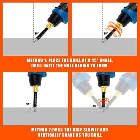 7 PCS Dry Diamond Drill Bits Set Core Drill Bit Set for Porcelain Granite Tile Ceramic Stone Glass (NOT for Wood) Diamond Hole Saw Kit Round Shank with 3/16.1/4, 5/16, 3/8, 9/16, 5/8 Inch in Saudi Arabia