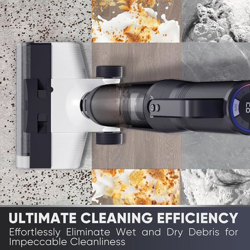 المكانس الكهربائية الذكية للرطب والجاف من PUREPLUS، ممسحة تنظيف الأرضيات، مكنسة كهربائية لاسلكية 2 في 1 للأسطح المتعددة، خفيفة الوزن ومحمولة باليد، مجموعة FS001 in Kuwait