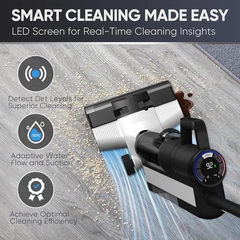 المكانس الكهربائية الذكية للرطب والجاف من PUREPLUS، ممسحة تنظيف الأرضيات، مكنسة كهربائية لاسلكية 2 في 1 للأسطح المتعددة، خفيفة الوزن ومحمولة باليد، مجموعة FS001 in Kuwait