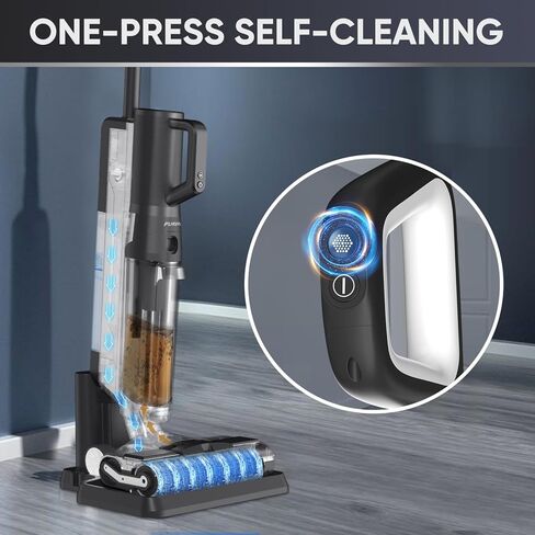 المكانس الكهربائية الذكية للرطب والجاف من PUREPLUS، ممسحة تنظيف الأرضيات، مكنسة كهربائية لاسلكية 2 في 1 للأسطح المتعددة، خفيفة الوزن ومحمولة باليد، مجموعة FS001 in Kuwait
