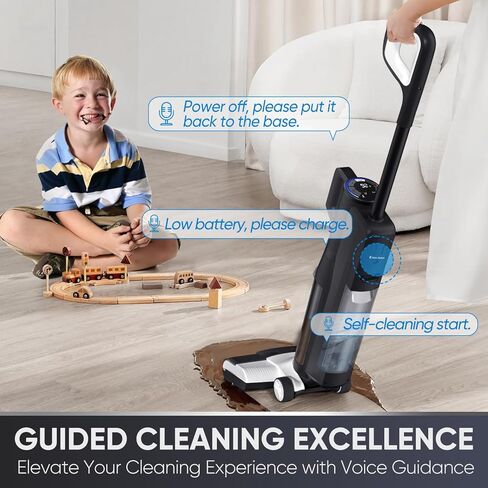 المكانس الكهربائية الذكية للرطب والجاف من PUREPLUS، ممسحة تنظيف الأرضيات، مكنسة كهربائية لاسلكية 2 في 1 للأسطح المتعددة، خفيفة الوزن ومحمولة باليد، مجموعة FS001 in Kuwait