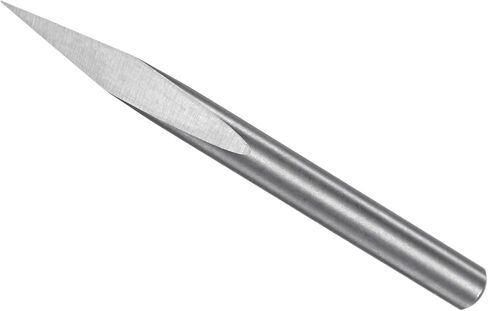 لقم توجيه CNC للنقش، 0.2 مم (0.008 بوصة) عرض الطرف 20 درجة زاوية 1/8 بوصة ساق من الكربيد الصلب 3-فلوت على شكل حرف V لقم نحت الأخدود - (التطبيقات: للبلاستيك الخشبي والأكريليك) in Saudi Arabia