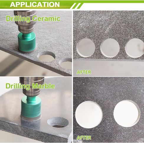 Diamond Tile Core Drill Bits - FACHLICH 38MM 2pcs Triangular Shank Diamond Hole Saw Bits for Porcelain Ceramic Tile Granite Marble in Saudi Arabia