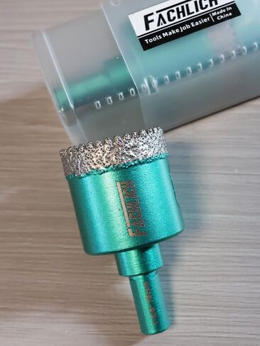 Diamond Tile Core Drill Bits - FACHLICH 38MM 2pcs Triangular Shank Diamond Hole Saw Bits for Porcelain Ceramic Tile Granite Marble in Saudi Arabia