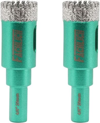 Diamond Tile Core Drill Bits - FACHLICH 38MM 2pcs Triangular Shank Diamond Hole Saw Bits for Porcelain Ceramic Tile Granite Marble in Saudi Arabia