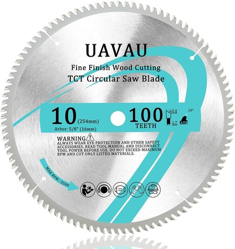 10 "شفرة منشار الطاولة - 100T 10 بوصة شفرة المنشار ميتري مع شجرة 5/8 بوصة، شفرة منشار دائري TCT لشفرة منشار قطع الخشب الصلب والناعم لمناشير ميتري، مناشير الطاولة، مناشير دائرية in Saudi Arabia