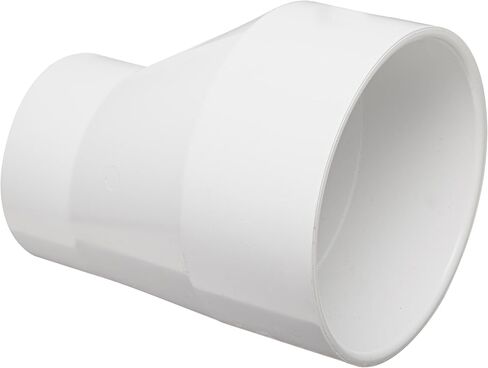 Spears 429-E Series PVC Pipe Fitting, Eccentric Coupling, Schedule 40, White, 4" x 2" Socket in Saudi Arabia