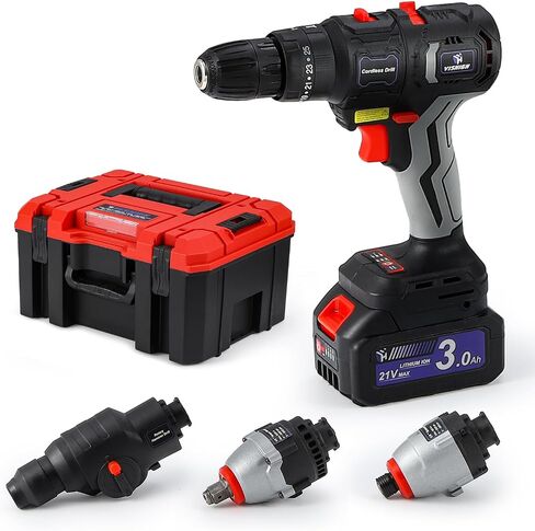 Cordless Power 4-Tool Combo Kit with 3Ah Lithium Battery and Storage Box, Multi-Functional Tool Set for Home Garden DIY (Wood Working & Polishing Tools Set) in Saudi Arabia
