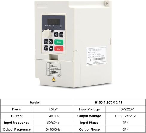 1.5KW ER11 D65 220V محرك المغزل المبرد بالهواء، 1.5KW 220V QL العاكس، 65 مم طقم محرك المغزل (1.5KW ER11 D65 220V) in Kuwait