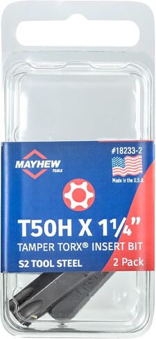Mayhew Tools 18233-2 Tamper Torx Insert Bit, T50H x 1.25", 2-Pack in Saudi Arabia