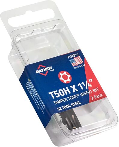 Mayhew Tools 18233-2 Tamper Torx Insert Bit, T50H x 1.25", 2-Pack in Saudi Arabia