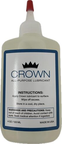 كراون تشحيم صناعي | يزيل مفصلات الأبواب التي تصدر صوت صرير | زيت تشحيم باب المرآب المثالي | مواد تشحيم للأبواب المنزلقة، والأقفال، والأبواب، وسلاسل الدراجات، ومسارات النوافذ | زيت ماكينة الخياطة | قطارة 4oz in Kuwait